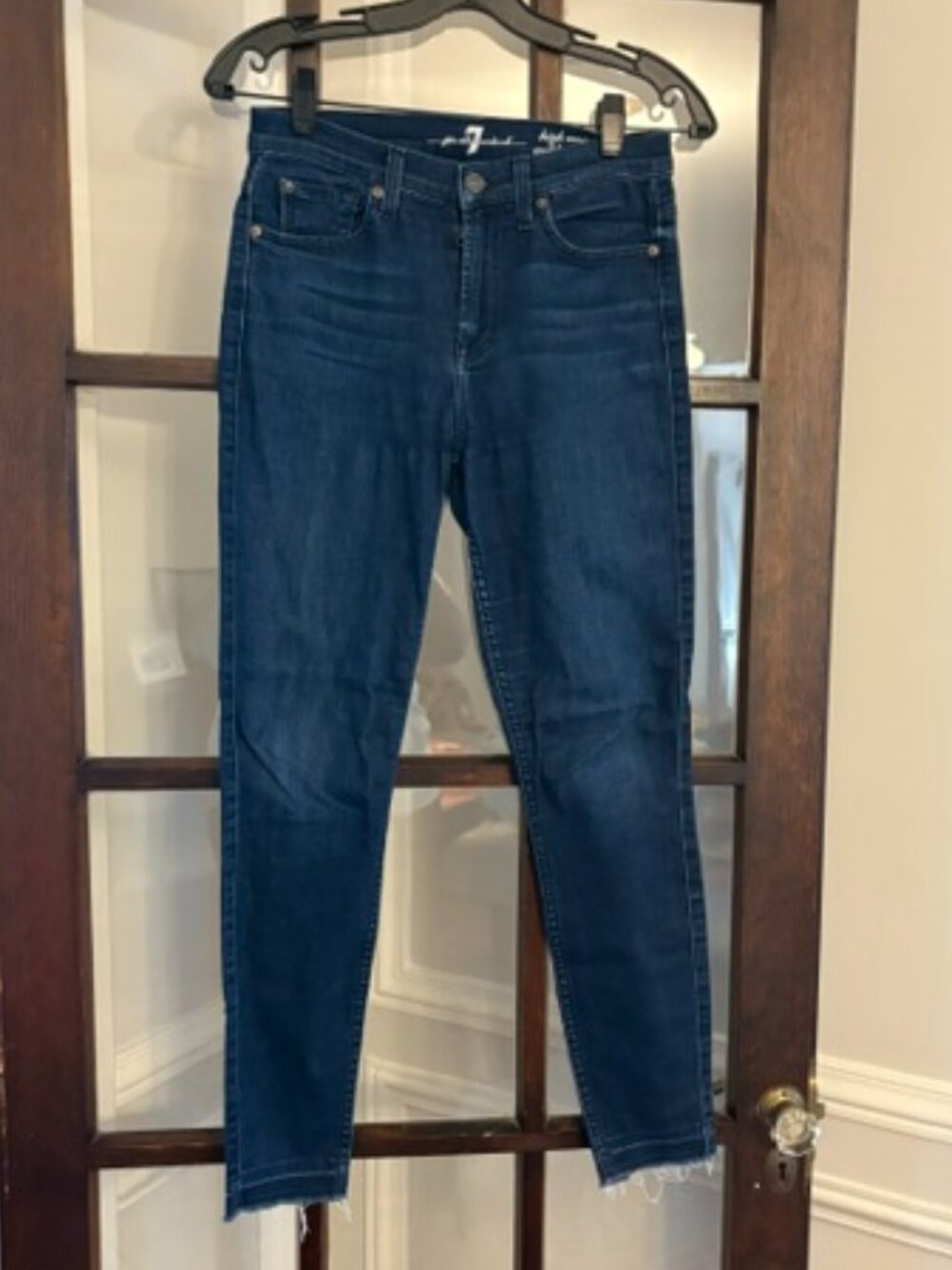 7 for all Mankind High Waist Ankle Gwenevere Jeans, Size 26